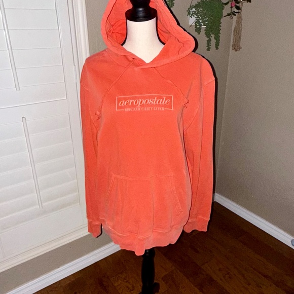 Cozy Aeropostale Men’s Nineteen Eighty Seven Pullover Hoodie - Size L, Terracott - Picture 5 of 5